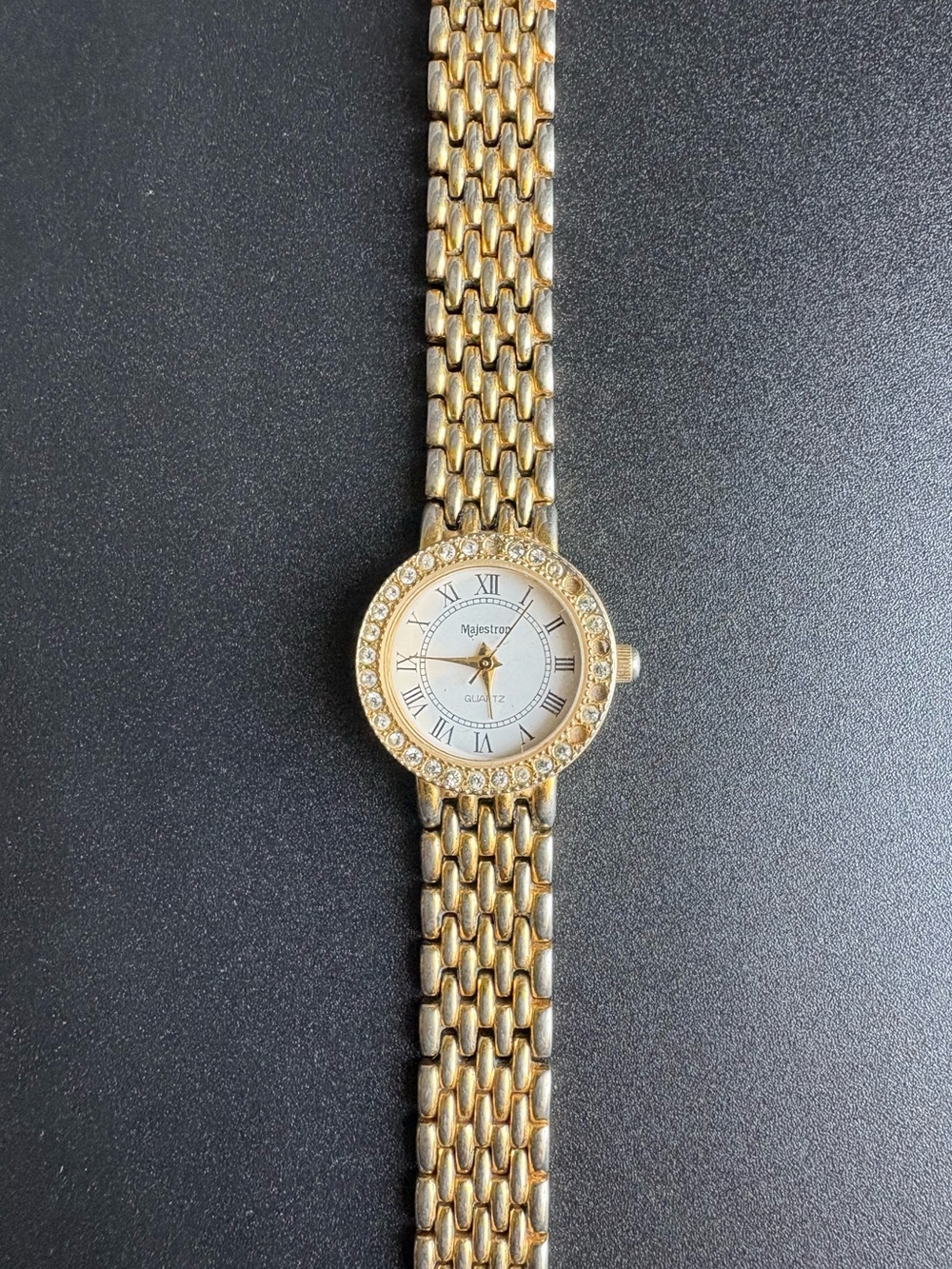 Gold-Tone Crystal Women’s Bracelet Watch